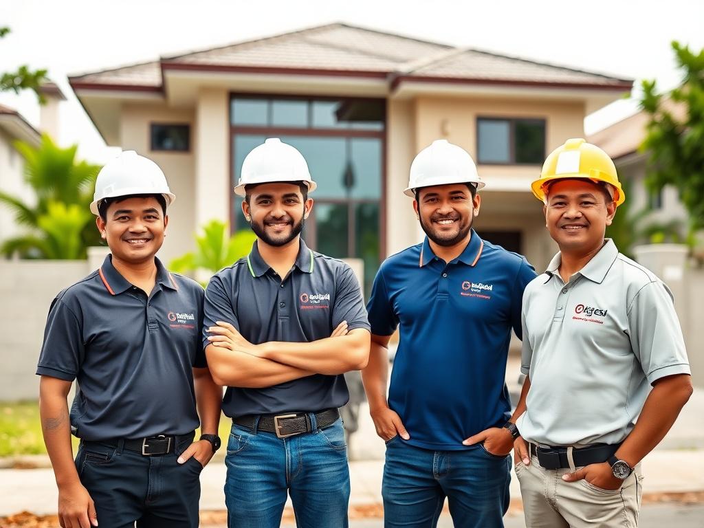 Jarvisly Roofworks team on a Kuala Lumpur project site